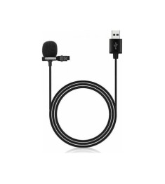 Мікрофон петличний Lavalier JH-044 USB (Чорний)