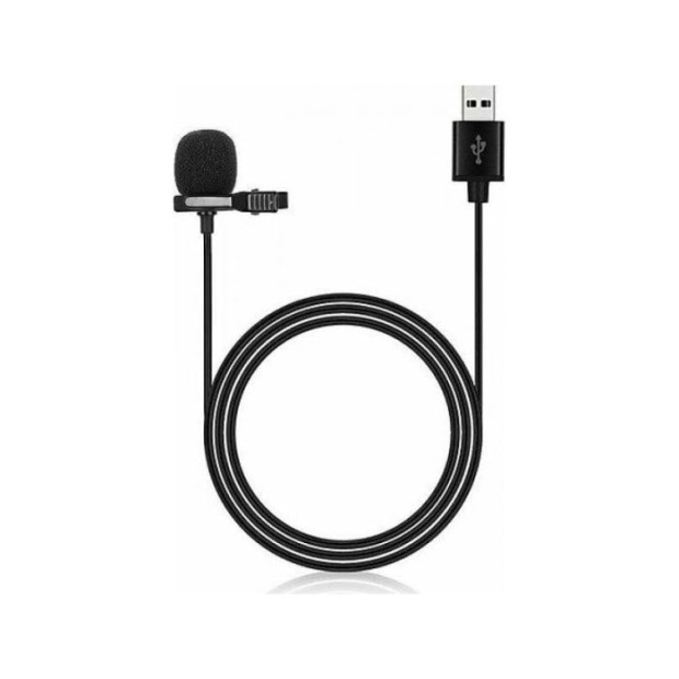 Микрофон петличный Lavalier JH-044 USB (Чёрный)