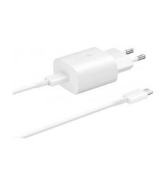 Зарядний адаптер Samsung (1Type-C) + кабель Type-C - Type-C (білий) (оригінал) K..
