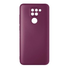 Силіконовий чохол Original Xiaomi Redmi Note 9  /  Redmi 10X (з захистом камери) (Бордовий)