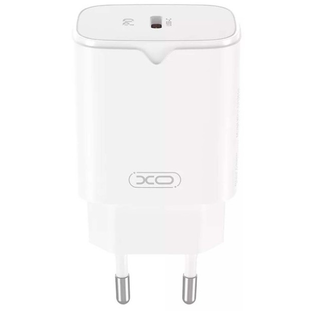 Адаптер живлення XO L131 30W (1Type-C) + кабель Type-C (Білий)