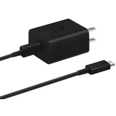 СЗУ-адаптер Samsung (1Type-C) + кабель Type-C - Type-C (чорний) (оригінал) K (уцінка) (Категорія 1)