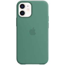 Силіконовий оригінальний чохол Apple для iPhone 12 Mini (55) Чорно-зелений