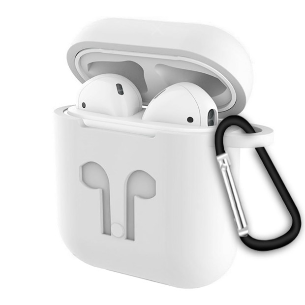 Чехол для наушников Full Silicone Case Apple AirPods (06) White