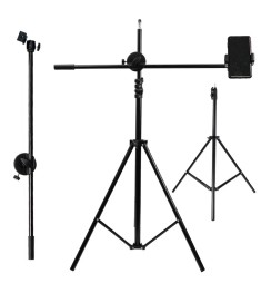 Tripod boom floor stand 2.1m (Black)