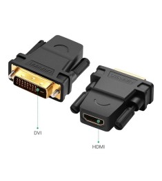 Переходник UGREEN DVI 24+1 (M) - HDMI (F) (Black) (20124) Переходник UGREEN DVI 24+1 (M) - HDMI (F) (Black) (20124)