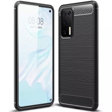 Силіконовий чохол Polished Carbon для Huawei P40 (Чорний)