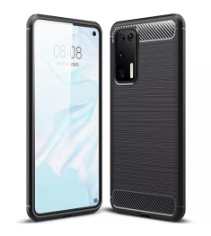 Силикон Polished Carbon Huawei P40 (Чёрный)