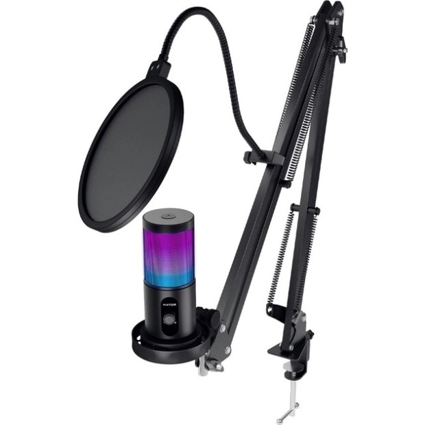 Микрофон настольный Hator Signify Pro+ RGB (НТА-516) (Чёрный)