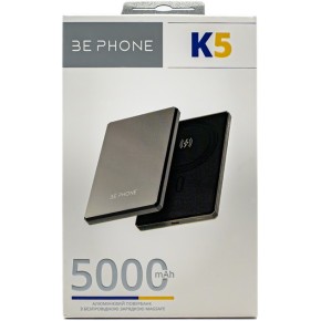 Бездротовий акумулятор BePhone K5 20W 5000mAh (Чорний) BP-K5-BK