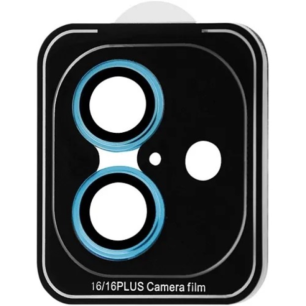 Захисне скло на камеру iLera FocusPro Lens Apple iPhone 16  /  16 Plus (Blue) iLFPBl16