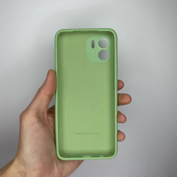 Силіконовий оригінальний 360 чохол з логотипом Xiaomi Redmi A2  /  A1 (ShutCam) (М'ятний)