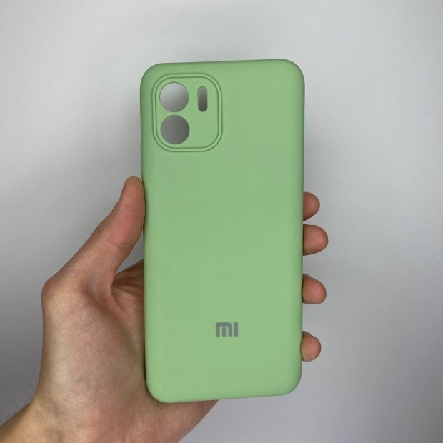 Силіконовий оригінальний 360 чохол з логотипом Xiaomi Redmi A2  /  A1 (ShutCam) (М'ятний)