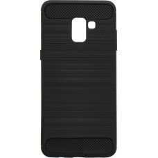 Чохол із силікону з покриттям Polished Carbon для Samsung Galaxy A8 Plus (2018) A730 (чорний)