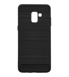 Силикон Polished Carbon Samsung Galaxy A8 Plus (2018) A730 (Чёрный)