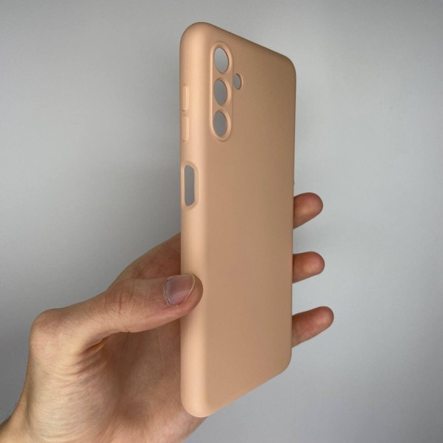 Силіконовий оригінальний чохол Samsung Galaxy A04S (2022) (ShutCam) (Персиковий)