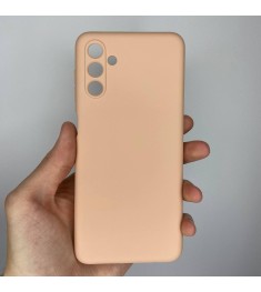 Силіконовий оригінальний чохол Samsung Galaxy A04S (2022) (ShutCam) (Персиковий)..