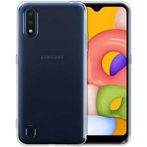 Силикон WS Samsung Galaxy A01 (2020) (прозрачный)