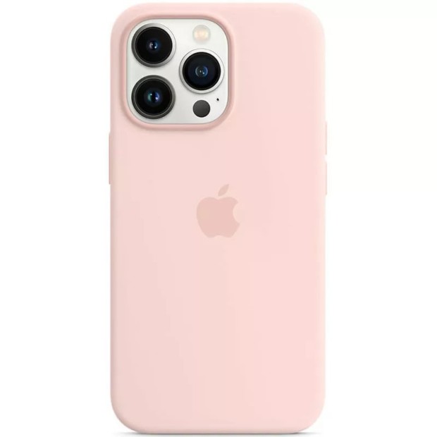 Силіконовий оригінальний круглий чохол для Apple iPhone 14 Pro (76) Пастельно-рожевий