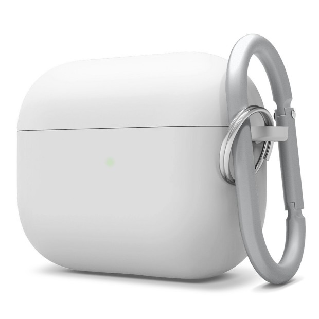 Чохол для навушників Full Silicone Case with Microfiber Apple AirPods Pro (06) Білий