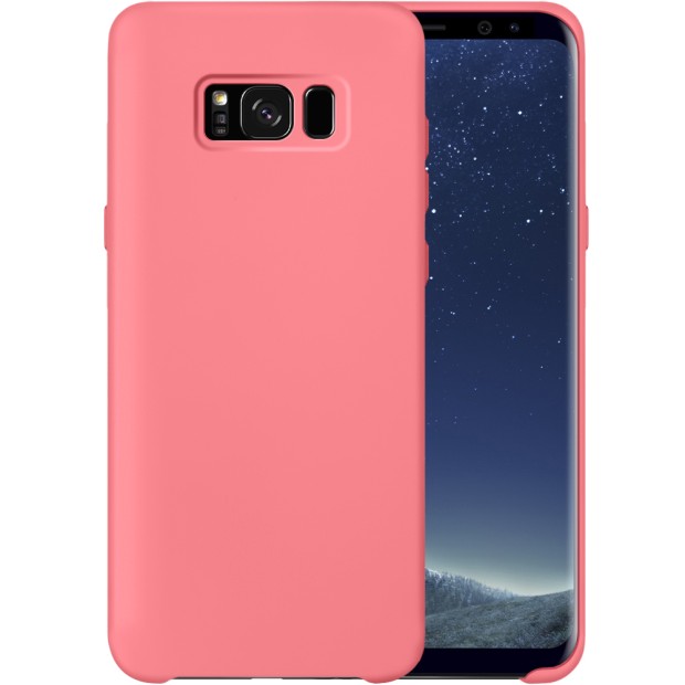 Силикон Original Case Logo Samsung Galaxy S8 (Розовый)