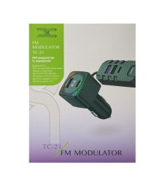 FM - модулятор DC TC-21 Bluetooth 5V/12V/24V/6.2A (Чёрный) D
