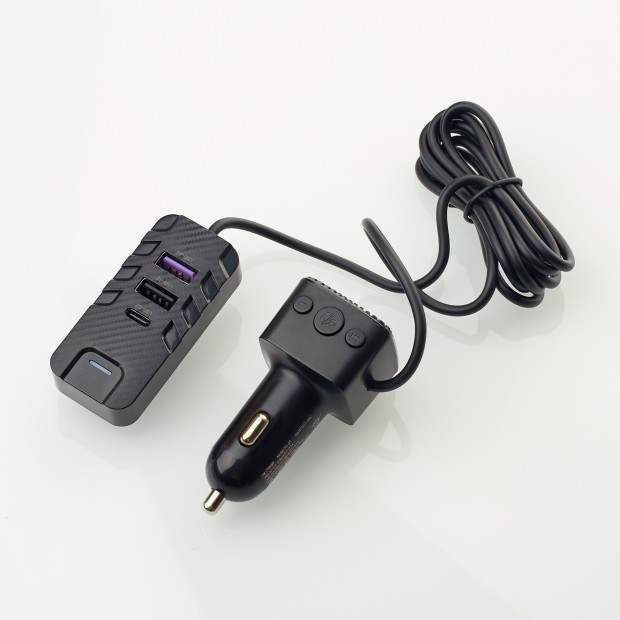 FM - модулятор DC TC-21 Bluetooth 5V/12V/24V/6.2A (Чёрный) D