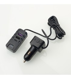 FM - модулятор DC TC-21 Bluetooth 5V / 12V / 24V / 6.2A (Чорний) D