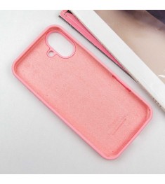 Силіконовий оригінальний чохол для Apple iPhone 16 (14) рожевий