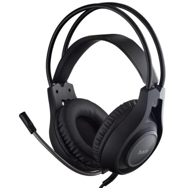 Дротові накладні навушники-гарнітура Hoco W106 Tiger (Чорний)