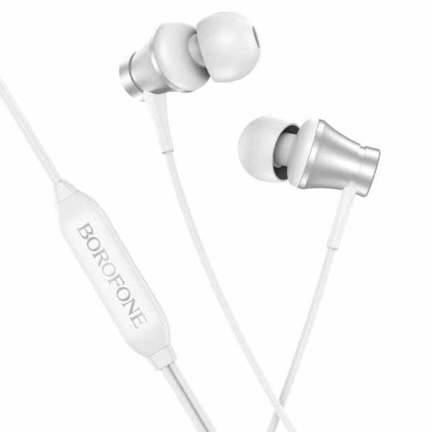 Wired in-ear headset Borofone BM73 Platinum (White)