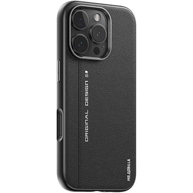 Накладка Blueo Premium Leather MagSafe Apple iPhone 16 Plus (Black) Накладка Blueo Premium Leather MagSafe Apple iPhone 16 Plus (Black)