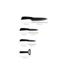 Набор ножей Xiaomi HUOHOU Nano Ceramic Knife Set (Black)