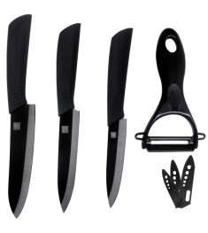 Набір ножів Xiaomi HUOHOU Nano Ceramic Knife Set (чорний)