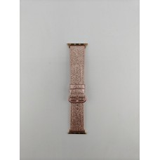 Ремінець Dux Leather для Apple Watch 38  /  40  /  41 мм (рожеве золото з блискітками)