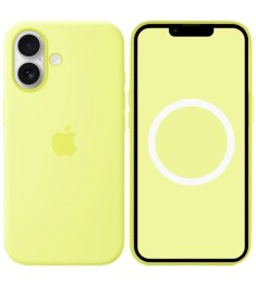 Чехол Silicone Case with MagSafe Apple iPhone 17 (Neon Yellow)