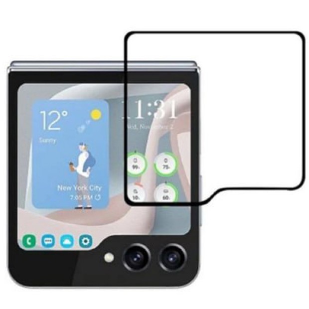 Захисне скло 5D Standard для Samsung Galaxy Flip 5 Чорне Захисне скло 5D Standard для Samsung Galaxy Flip 5 Чорне