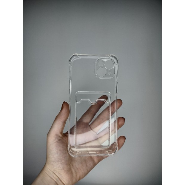 Силіконовий 6D чохол-обкладинка для Apple iPhone 14 Plus (Прозорий)