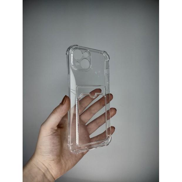 Силіконовий 6D чохол-обкладинка для Apple iPhone 14 Plus (Прозорий)