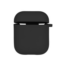 Чехол для наушников Full Silicone Case Logo Apple AirPods 1/2 (07) Black