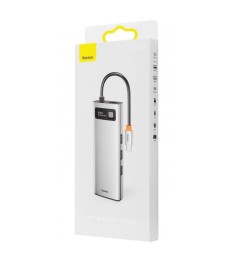 Перехідник USB HUB Baseus Metal Gleam Series 9-in-1 (Type-C) (Сірий) CAHUB-CU0G