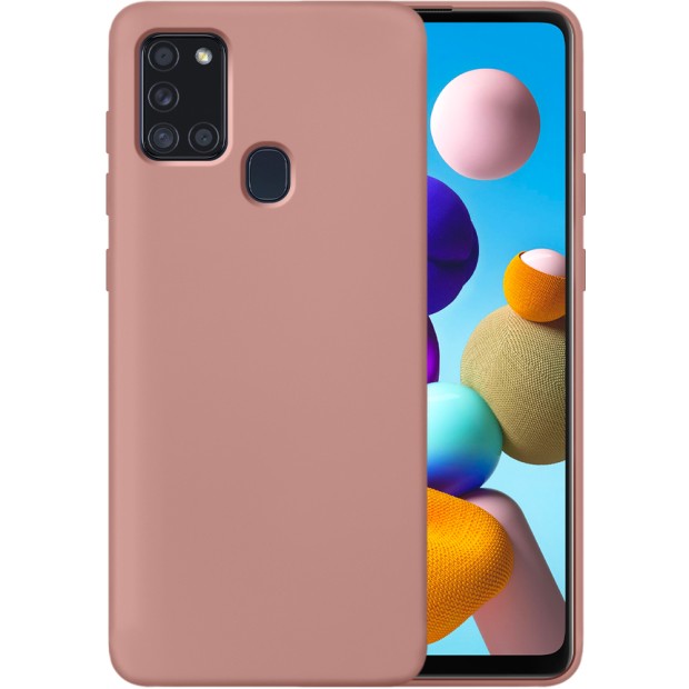 Силікон Original 360 Case Samsung Galaxy A21S (Пудровий)