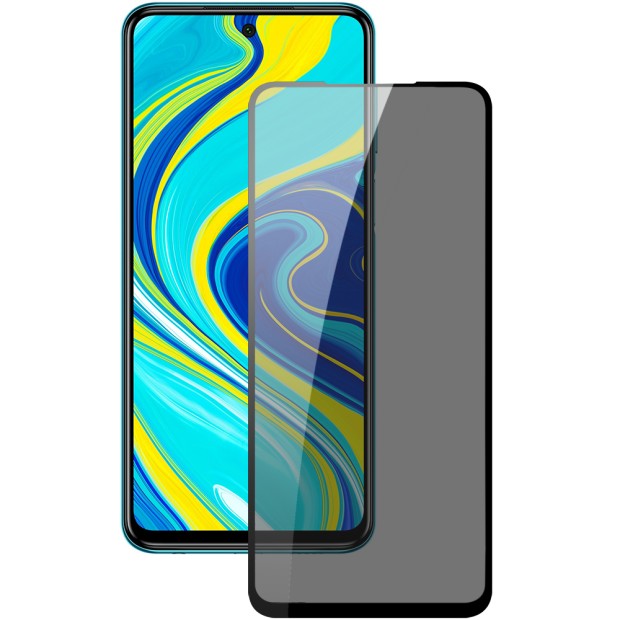 Захисне скло 5D Privacy HD для Xiaomi Redmi Note 9S  /  Note 9 Pro Чорне
