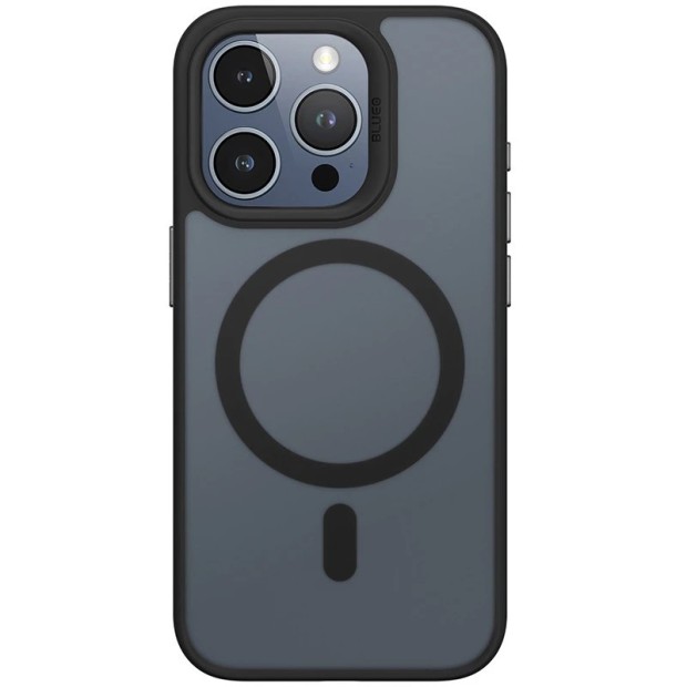 Накладка Blueo Skin Friendly Anti-Drop with MagSafe Apple iPhone 16 (Black) BL020 Накладка Blueo Skin Friendly Anti-Drop with MagSafe Apple iPhone 16 (Black) BL020