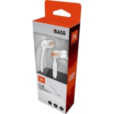 Дротові навушники-гарнітура вакуумні JBL Tune 110 (Білі) JBLT110WHT K