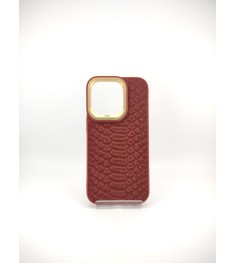 Чехол Kajsa Snake Pattern iPhone 14 Pro (Burgundy)
