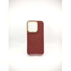 Чехол Kajsa Snake Pattern iPhone 14 Pro (Burgundy)