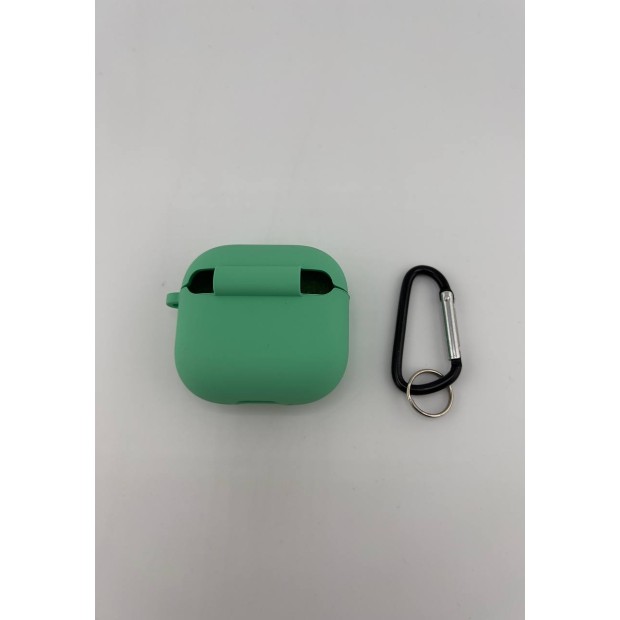 Чохол для навушників Full Silicone Case with Microfiber Apple AirPods 4 (49) Аквамарин