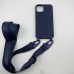 Чохол Silicone Case Shoulder Strap Apple iPhone 13 (Темно-синій)