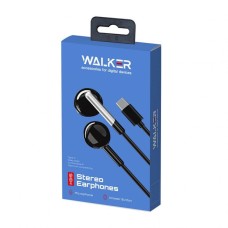 Проводные наушники-гарнитура вкладыши Walker H315 (Чёрный)